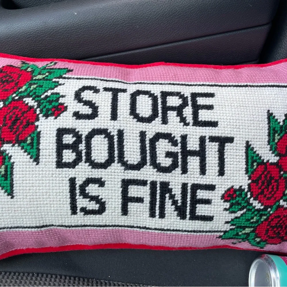 Furbish Studio Store Bought Is Fine Needlepoint Pillow